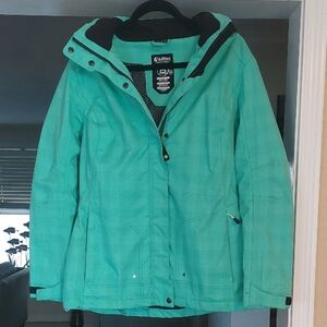 Women's Green Waterproof Jacket - Size 10